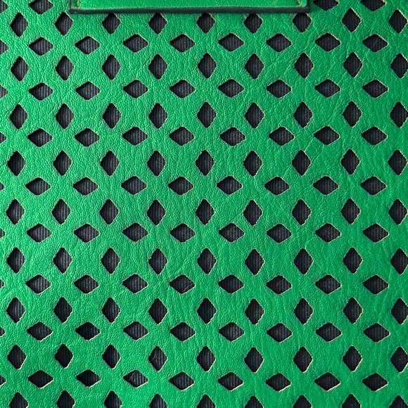 The Limited, Emerald Green, Gold accent Clutch, Faux Leather. - Picture 5 of 7